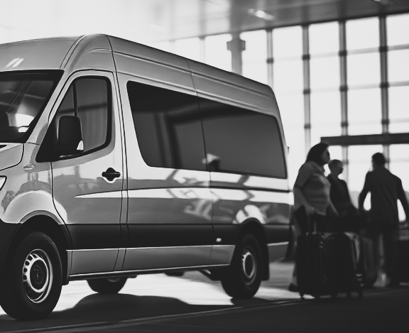 Van for passengers with luggage